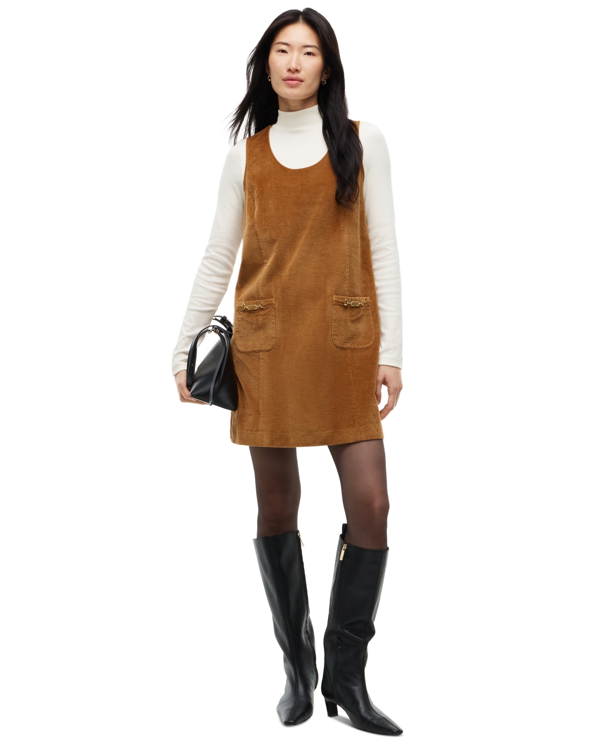Tommy Hilfiger Women’s Corduroy Scoop Neck Mini Dress – Desert Khaki Tommy Hilfiger Women’s Corduroy Scoop Neck Mini Dress – Desert Khaki