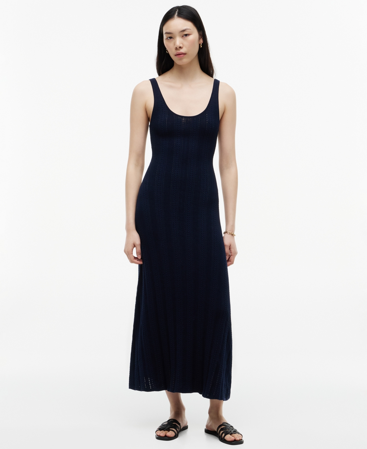 Tommy Hilfiger Women’s Cotton Cable Pointelle Maxi Dress – Dark Night Navy Tommy Hilfiger Women’s Cotton Cable Pointelle Maxi Dress – Dark Night Navy