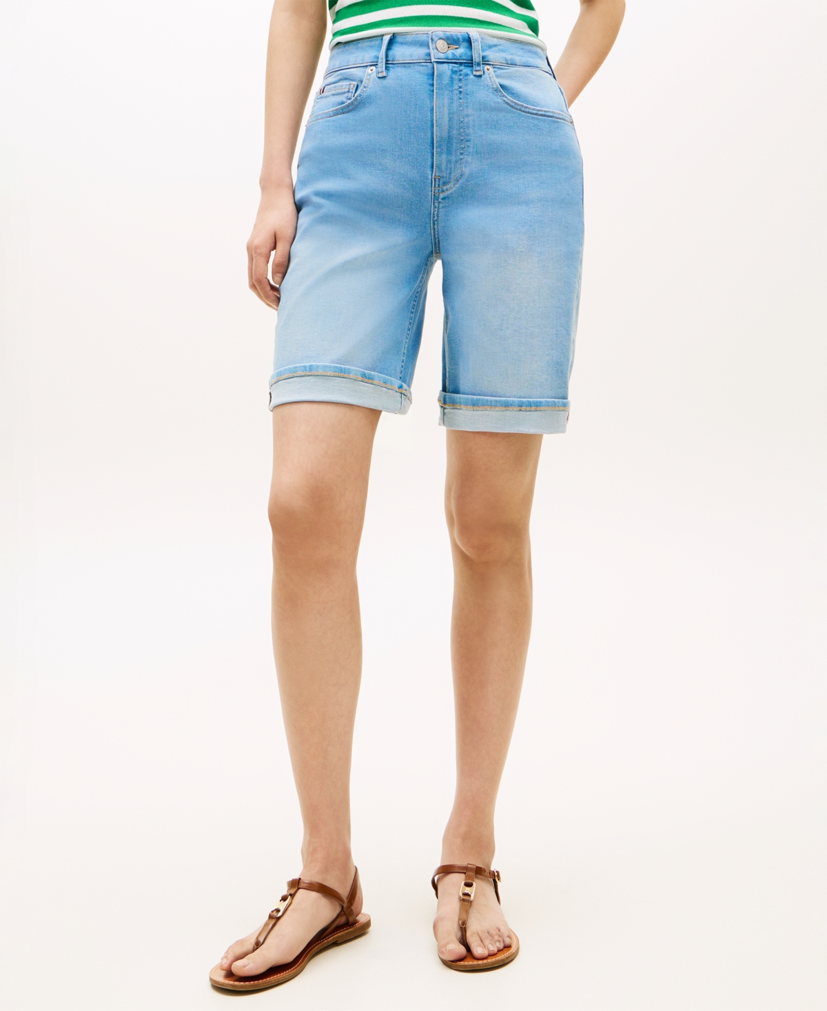 Tommy Hilfiger Women’s Dark Blue Denim Shorts – Light Blue Tommy Hilfiger Women’s Dark Blue Denim Shorts – Light Blue