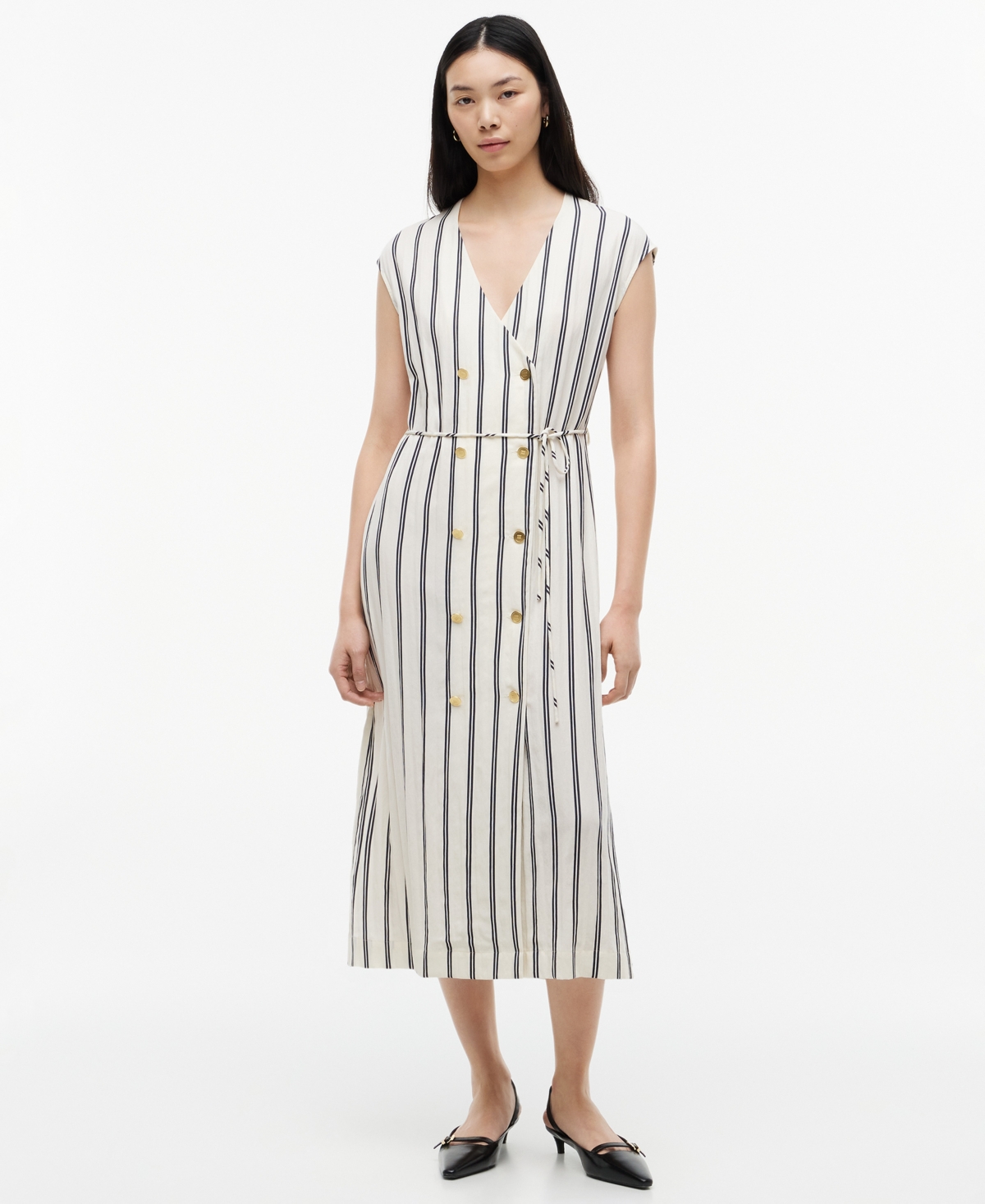 Tommy Hilfiger Women’s Nautical Stripe Midi Dress – Dune Calico Navy Stripe Tommy Hilfiger Women’s Nautical Stripe Midi Dress – Dune Calico Navy Stripe