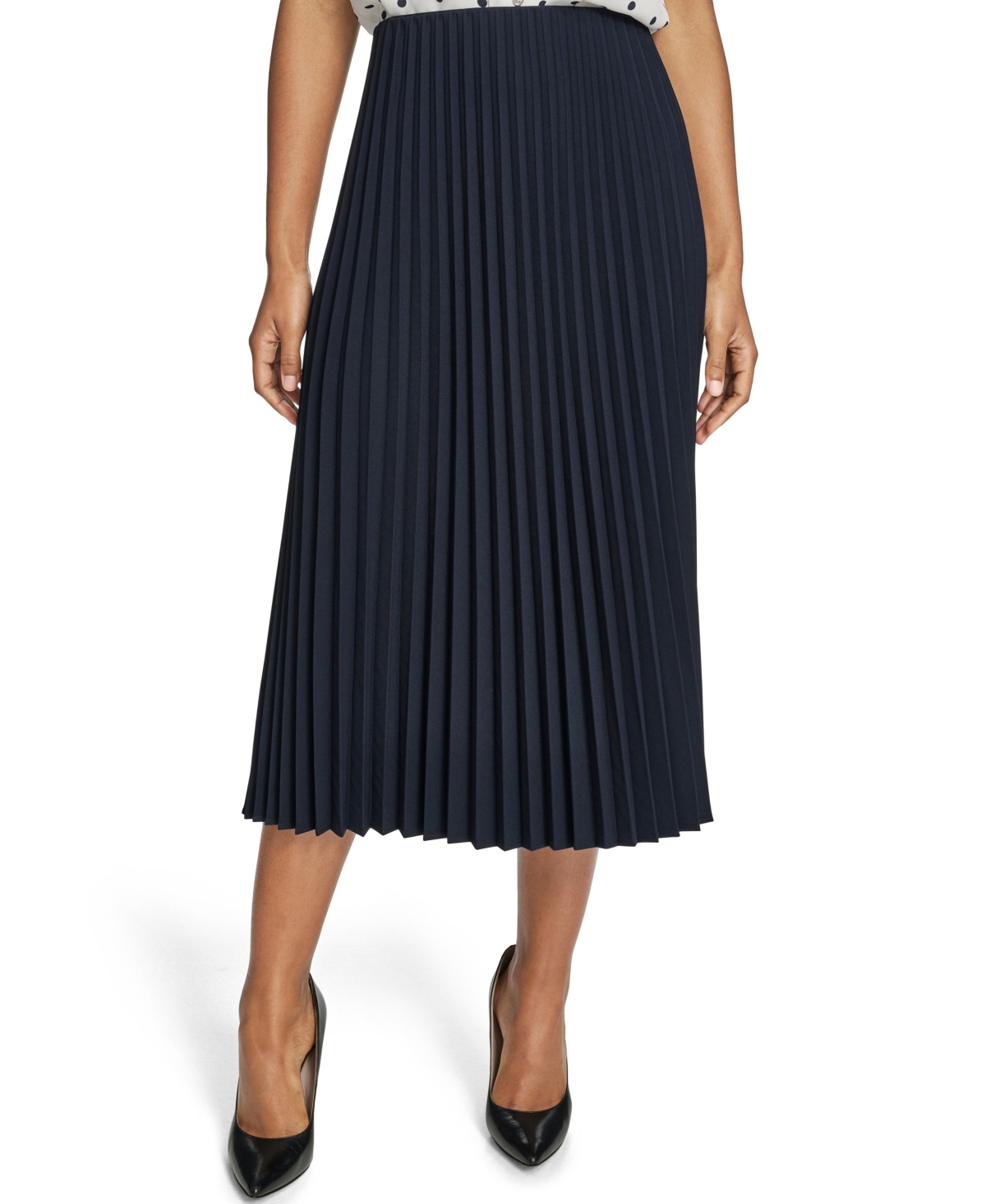 Tommy Hilfiger Women’s Pleated Pull-On Skirt – Midnight Tommy Hilfiger Women’s Pleated Pull-On Skirt – Midnight