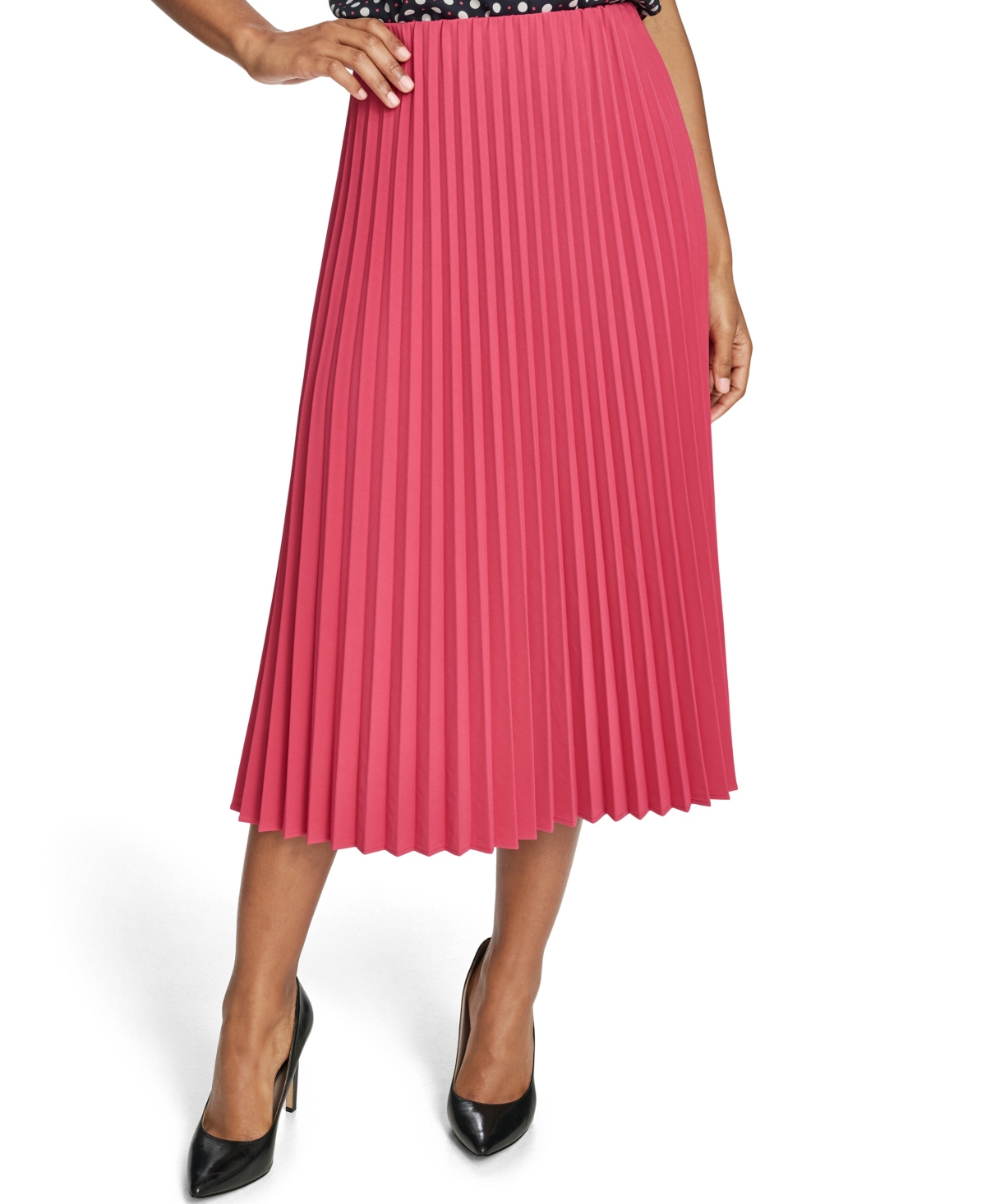 Tommy Hilfiger Women’s Pleated Pull-On Skirt – Rethink Pink Tommy Hilfiger Women’s Pleated Pull-On Skirt – Rethink Pink
