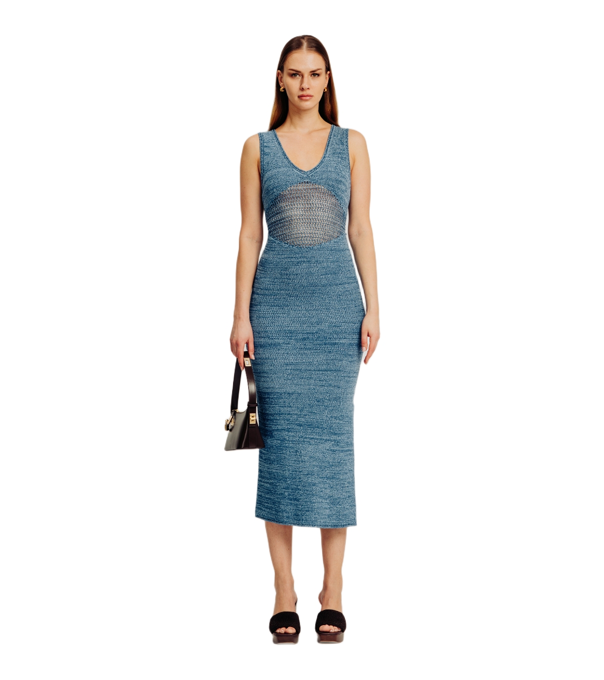 Torn By Ronny Kobo Women’s Melanie Dress – Denim blue/sky blue Torn By Ronny Kobo Women’s Melanie Dress – Denim blue/sky blue