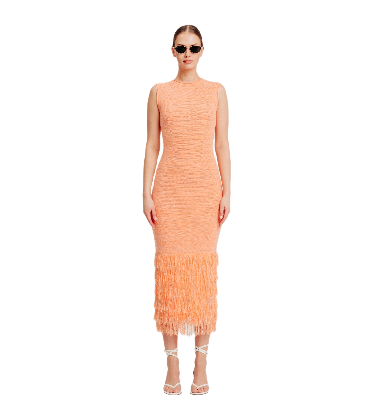 Torn By Ronny Kobo Women’s Simone Dress – Cantaloupe/white