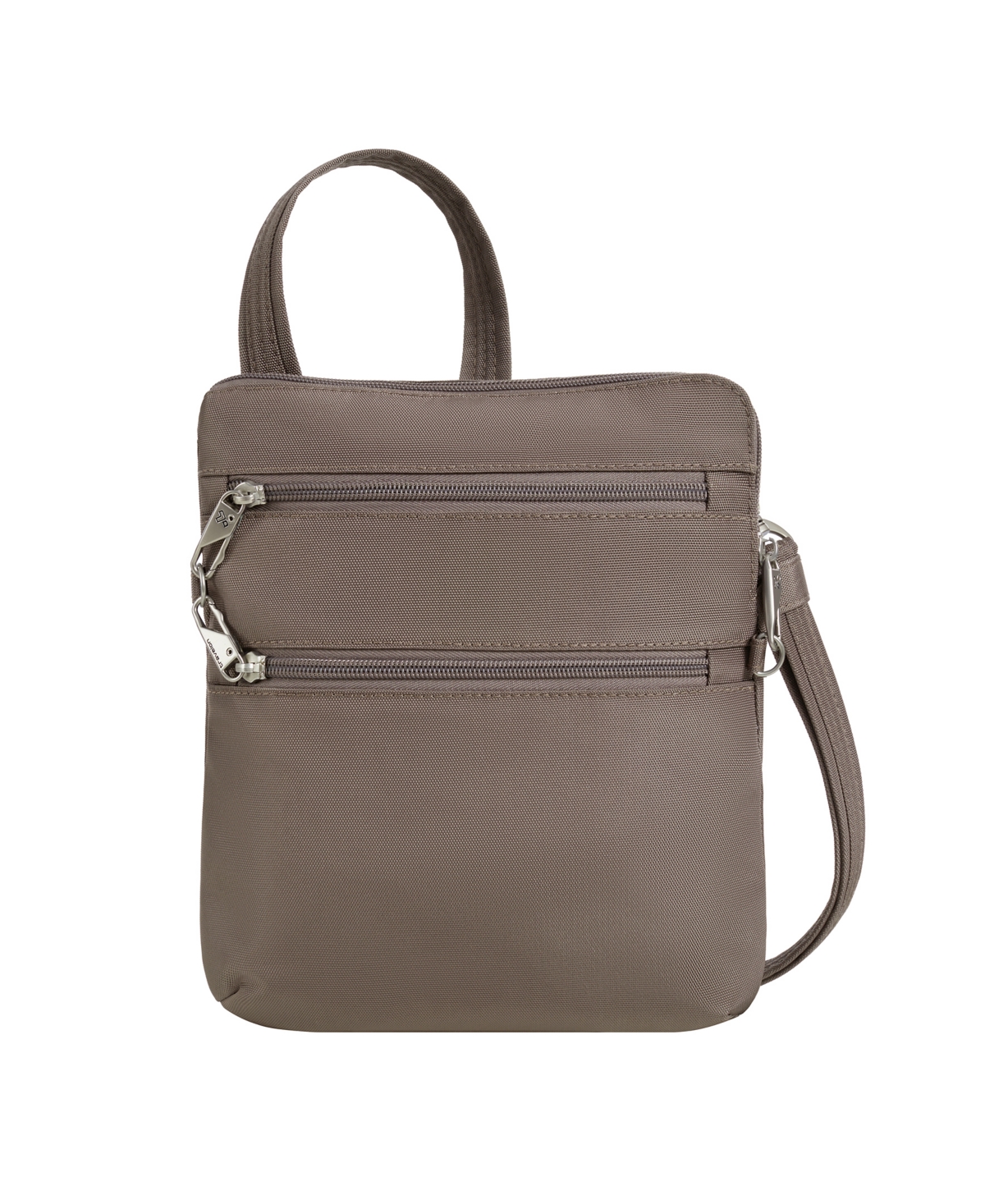 Travelon Anti-Theft Classic Slim Double Zip Crossbody – Hazelnut Travelon Anti-Theft Classic Slim Double Zip Crossbody – Hazelnut