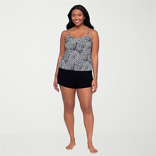 Trimshaper Womens Floral Moderate Coverage One Piece Swimsuit, 10, Black Trimshaper Womens Floral Moderate Coverage One Piece Swimsuit, 10, Black