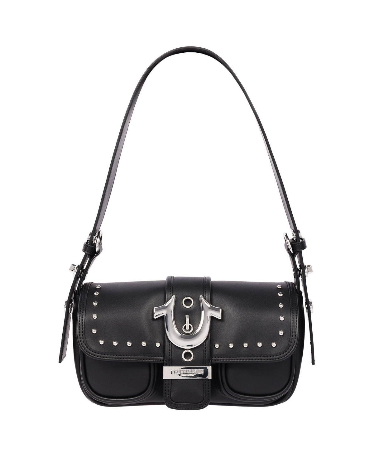 True Religion Women’s Smooth Moto Studded Shoulder Bag – Multi