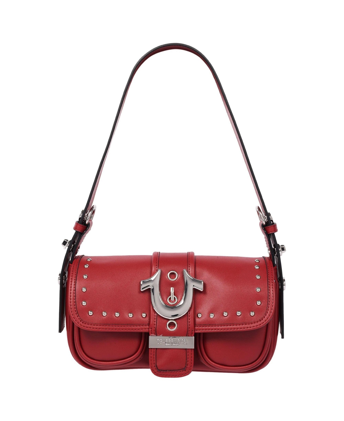 True Religion Women’s Smooth Moto Studded Shoulder Bag – Red True Religion Women’s Smooth Moto Studded Shoulder Bag – Red