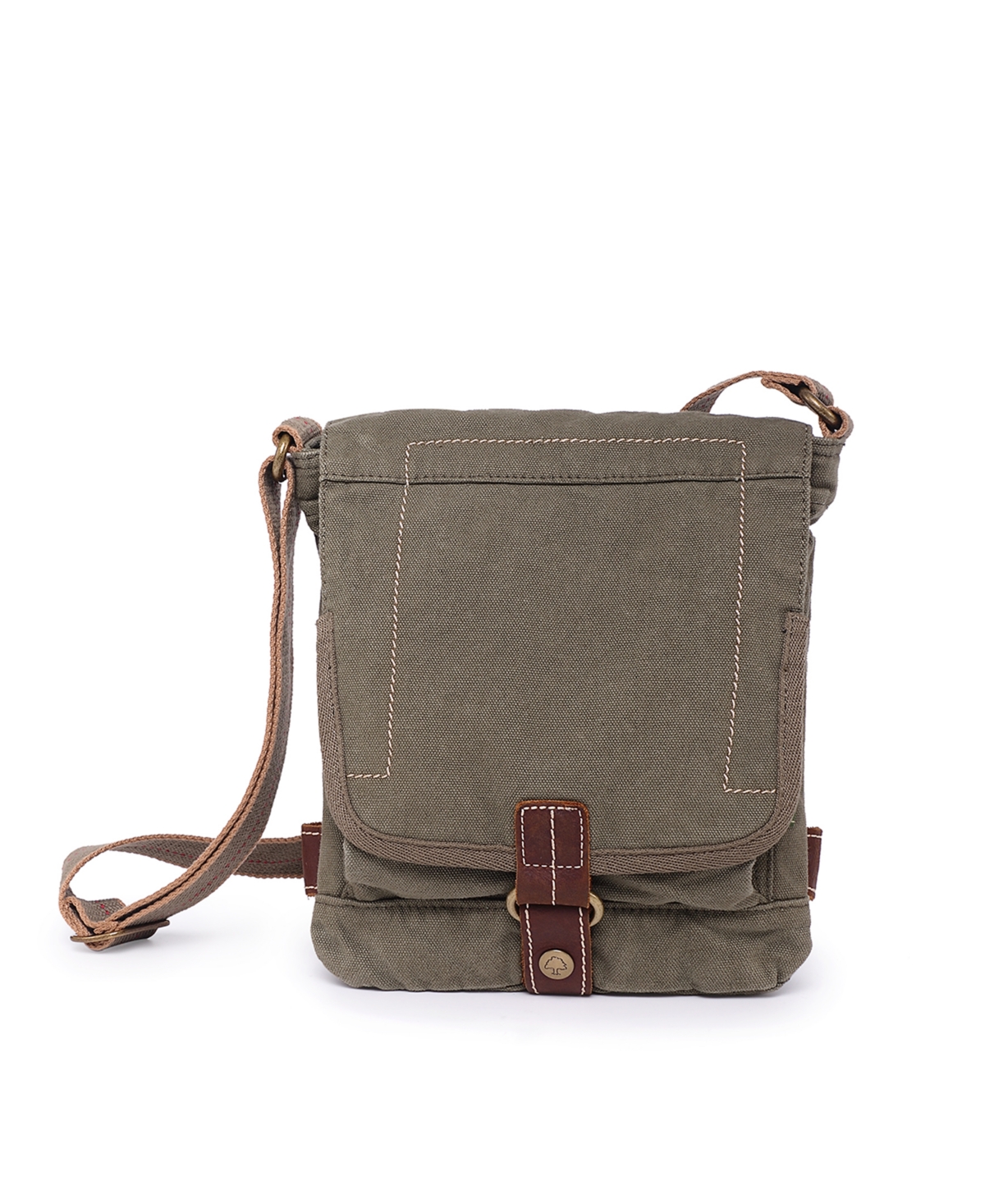 Tsd Brand Atona Classic Flap Canvas Crossbody Bag – Green Tsd Brand Atona Classic Flap Canvas Crossbody Bag – Green
