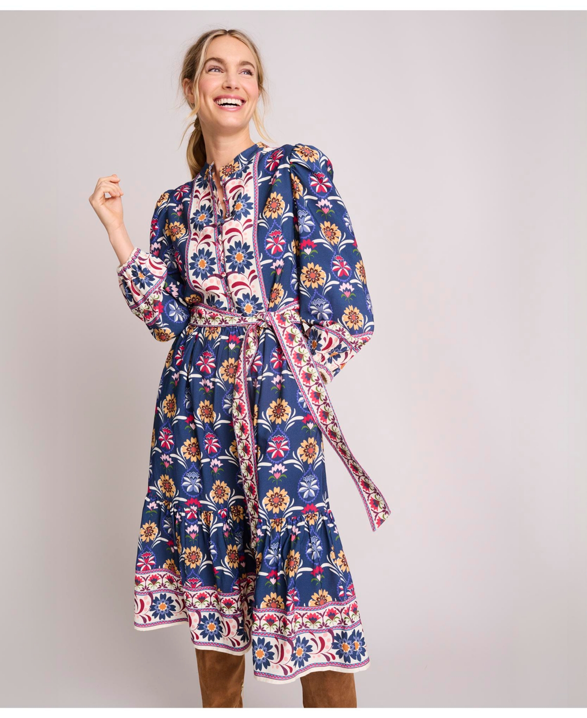 UNTUCKit Women’s Printed Flora Dress – Navy UNTUCKit Women’s Printed Flora Dress – Navy