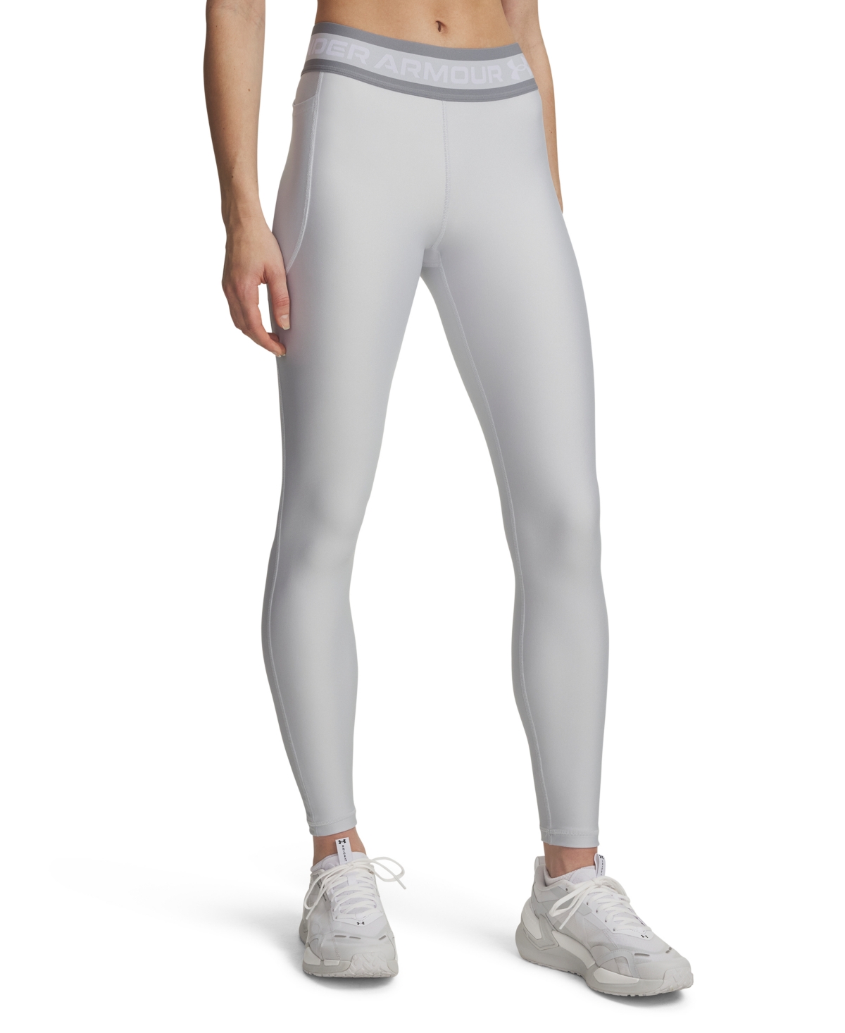 Under Armour Women’s Tech Regular Fit Leggings – Halo Gray/White Under Armour Women’s Tech Regular Fit Leggings – Halo Gray/White