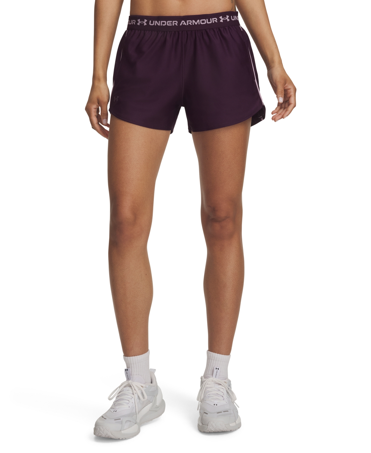 Under Armour Women’s Ua Tech Play Up Training Shorts – Purple Light Heather