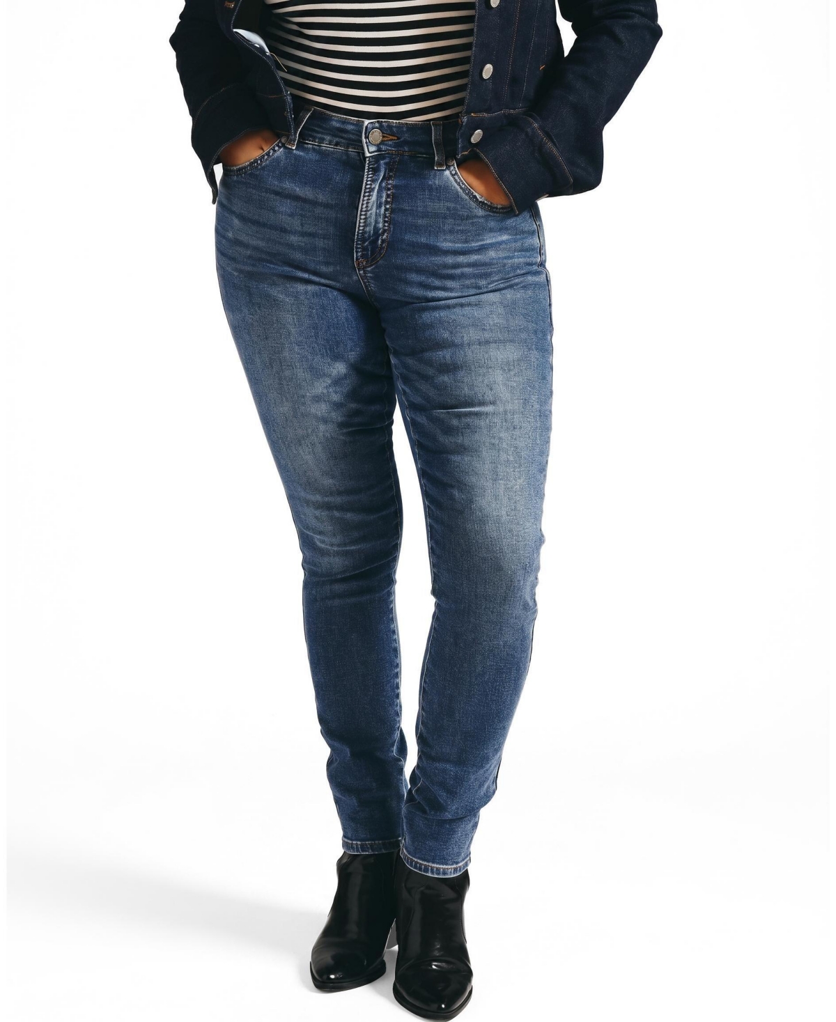 Universal Standard Women’s Seine High Rise Skinny Jeans – Vintage indigo