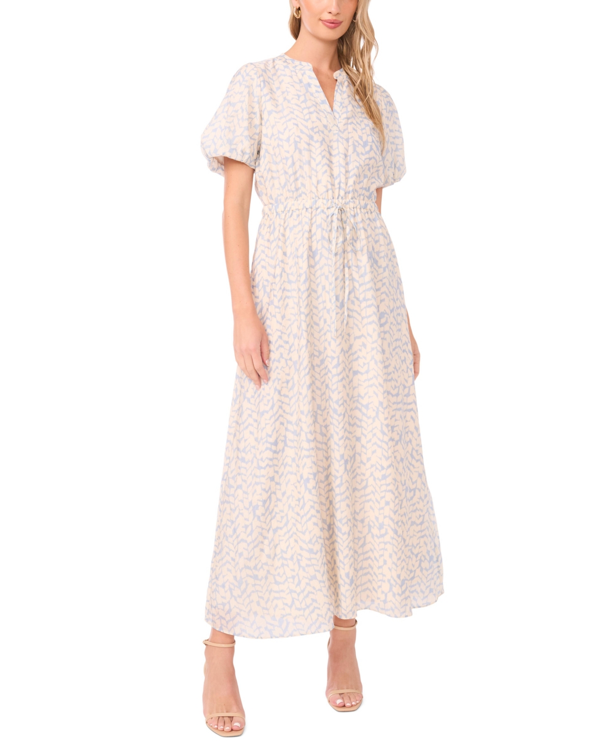 Vince Camuto Women’s Puff-Sleeve Woven Maxi Dress – Lake Breez Vince Camuto Women’s Puff-Sleeve Woven Maxi Dress – Lake Breez