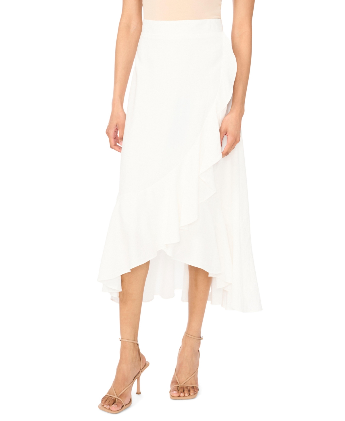 Vince Camuto Women’s Pull-On Wrap Skirt – New Ivory