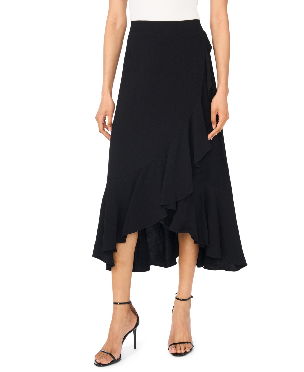Vince Camuto Women’s Pull-On Wrap Skirt – Rich Black Vince Camuto Women’s Pull-On Wrap Skirt – Rich Black