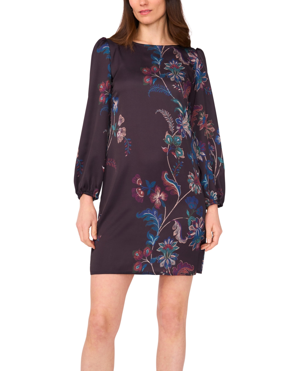 Vince Camuto Women’s Woven Crewneck Dress – Purple Dusk Vince Camuto Women’s Woven Crewneck Dress – Purple Dusk