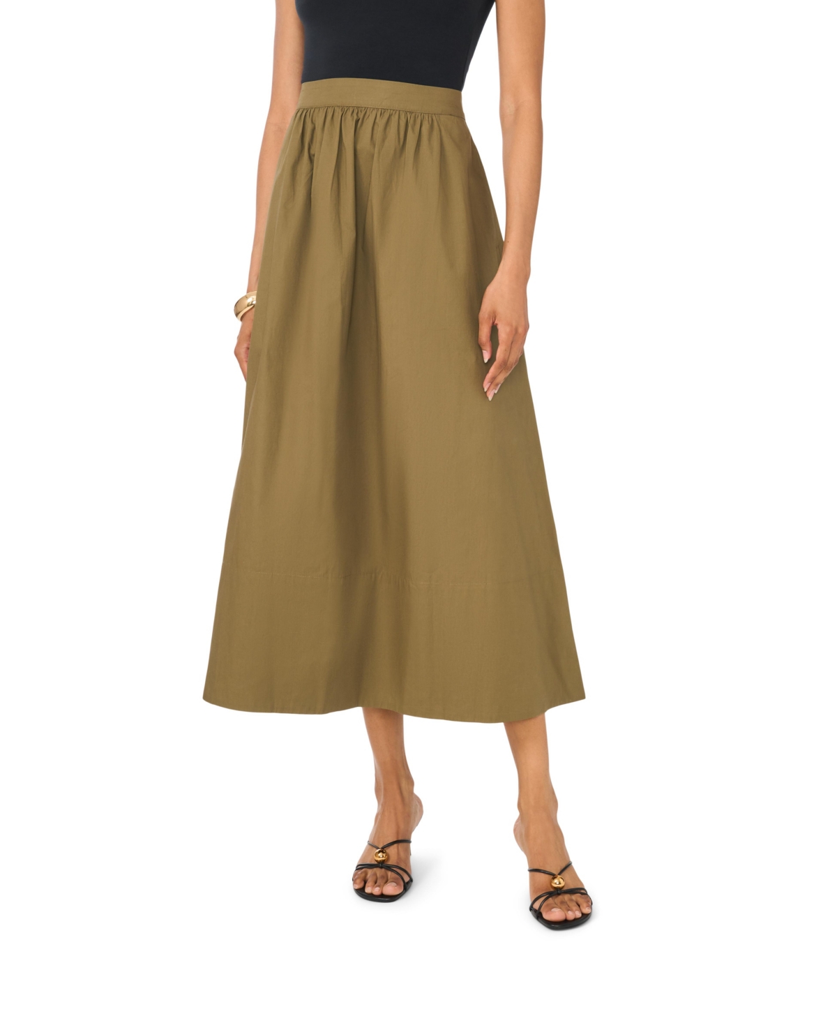 Vince Camuto Women’s Zipper Long Maxi Skirt – Burnt Olive Vince Camuto Women’s Zipper Long Maxi Skirt – Burnt Olive