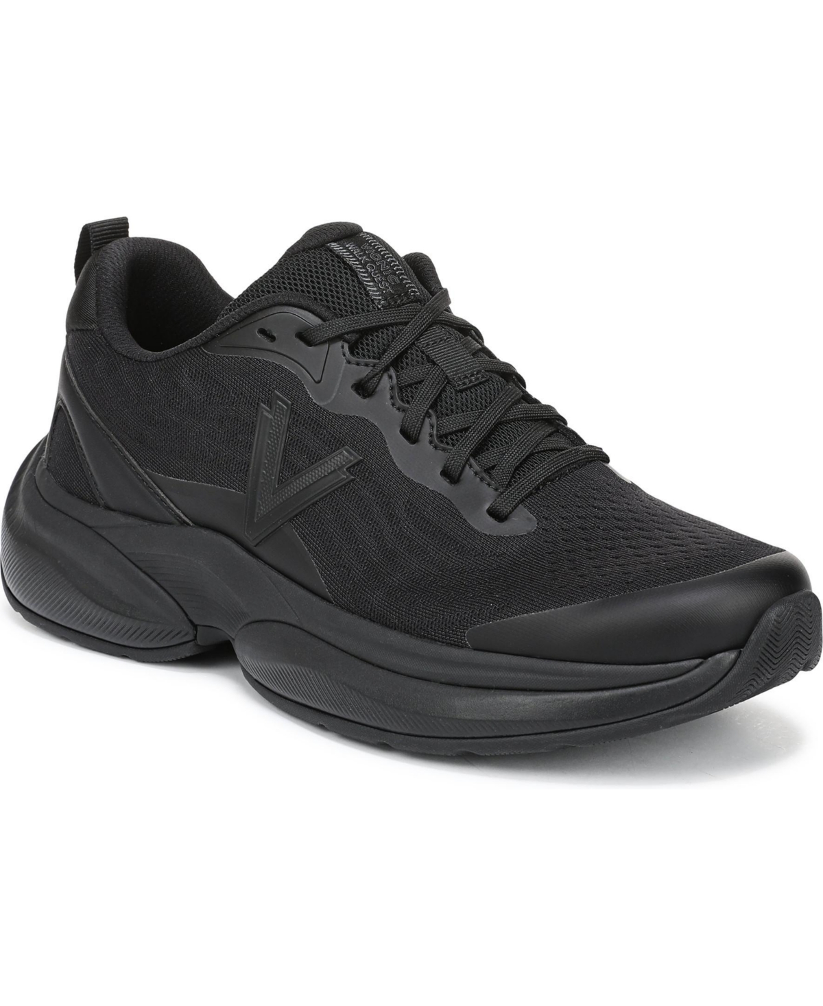 Vionic Women’s Walk Quest Walking Shoes – Black faux leather and knit Vionic Women’s Walk Quest Walking Shoes – Black faux leather and knit
