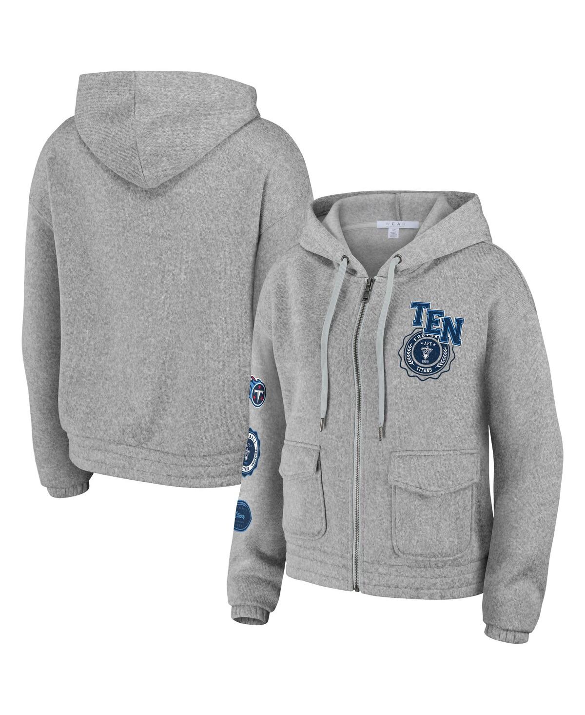 Wear by Erin Andrews Women’s Heather Gray Tennessee Titans Full-Zip Hoodie – Heather Gray Wear by Erin Andrews Women’s Heather Gray Tennessee Titans Full-Zip Hoodie – Heather Gray