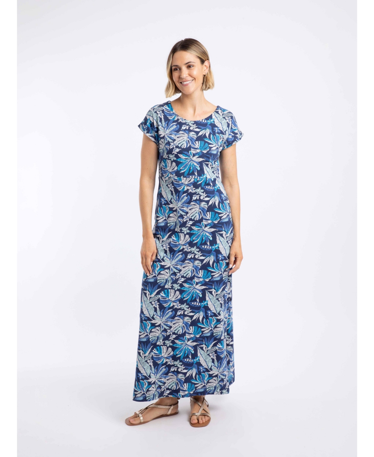 Weird Fish Women’s Mirren Printed Maxi Dress – Blue indigo Weird Fish Women’s Mirren Printed Maxi Dress – Blue indigo