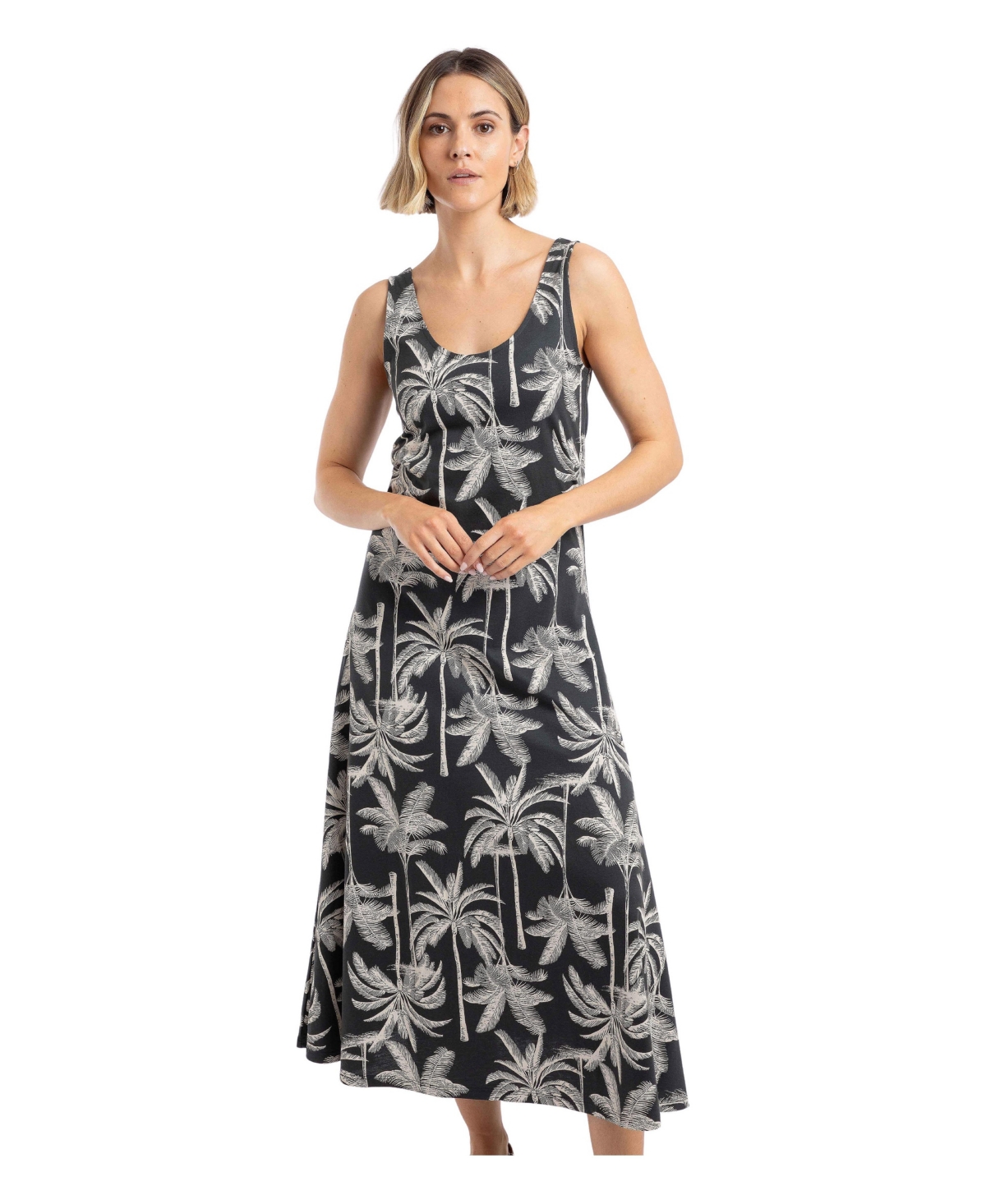 Weird Fish Women’s Tivoli Printed Jersey Dress – Black Weird Fish Women’s Tivoli Printed Jersey Dress – Black