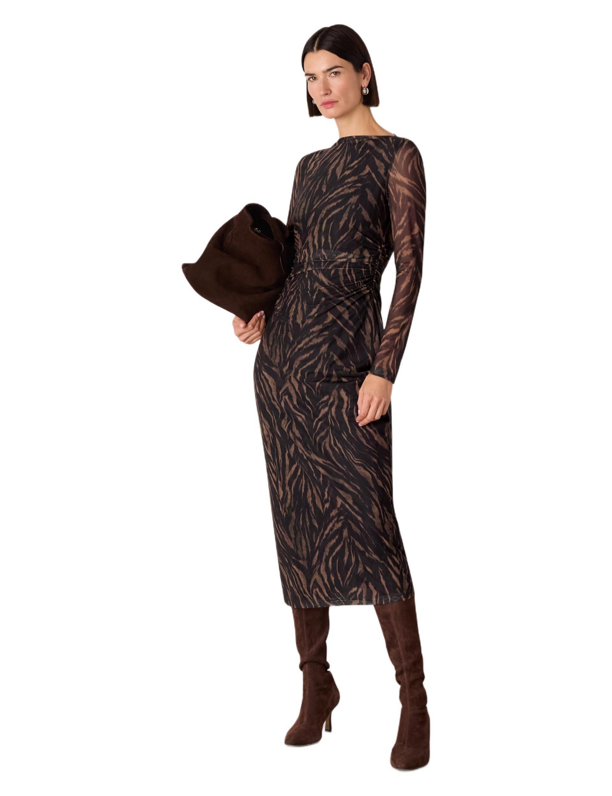 Whistles Women’s Abstract Zebra Mesh Dress – Black Whistles Women’s Abstract Zebra Mesh Dress – Black