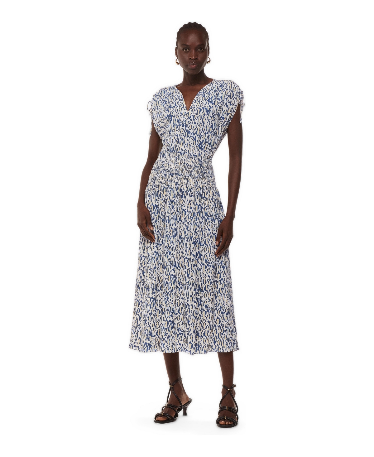 Whistles Women’s Flaming Leopard Print Midi Dress – Ivory/multi Whistles Women’s Flaming Leopard Print Midi Dress – Ivory/multi