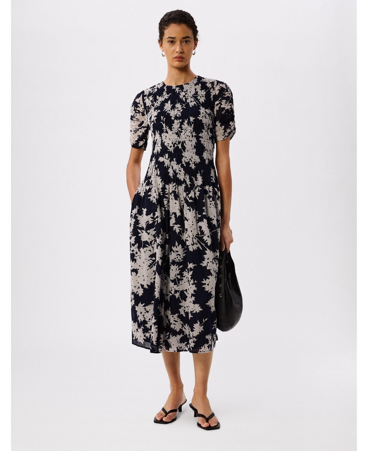 Whistles Women’s Shadow Floral Avery Dress – Navy/multi Whistles Women’s Shadow Floral Avery Dress – Navy/multi