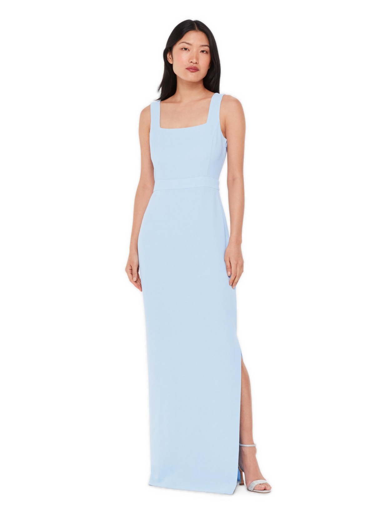 Whistles Women’s Smocked Bodice Midi Dress – Pale blue