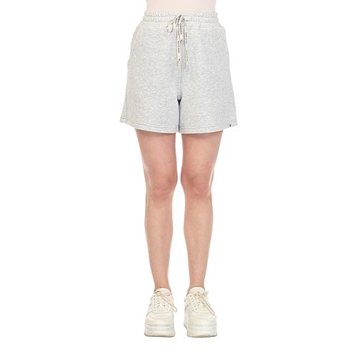 White Mark Womens Mid Rise Pull-On Short, Large, Gray