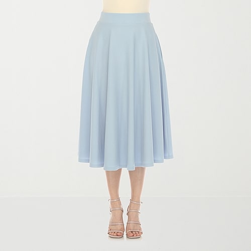 White Mark Womens Midi A-Line Skirt, Small, Blue White Mark Womens Midi A-Line Skirt, Small, Blue