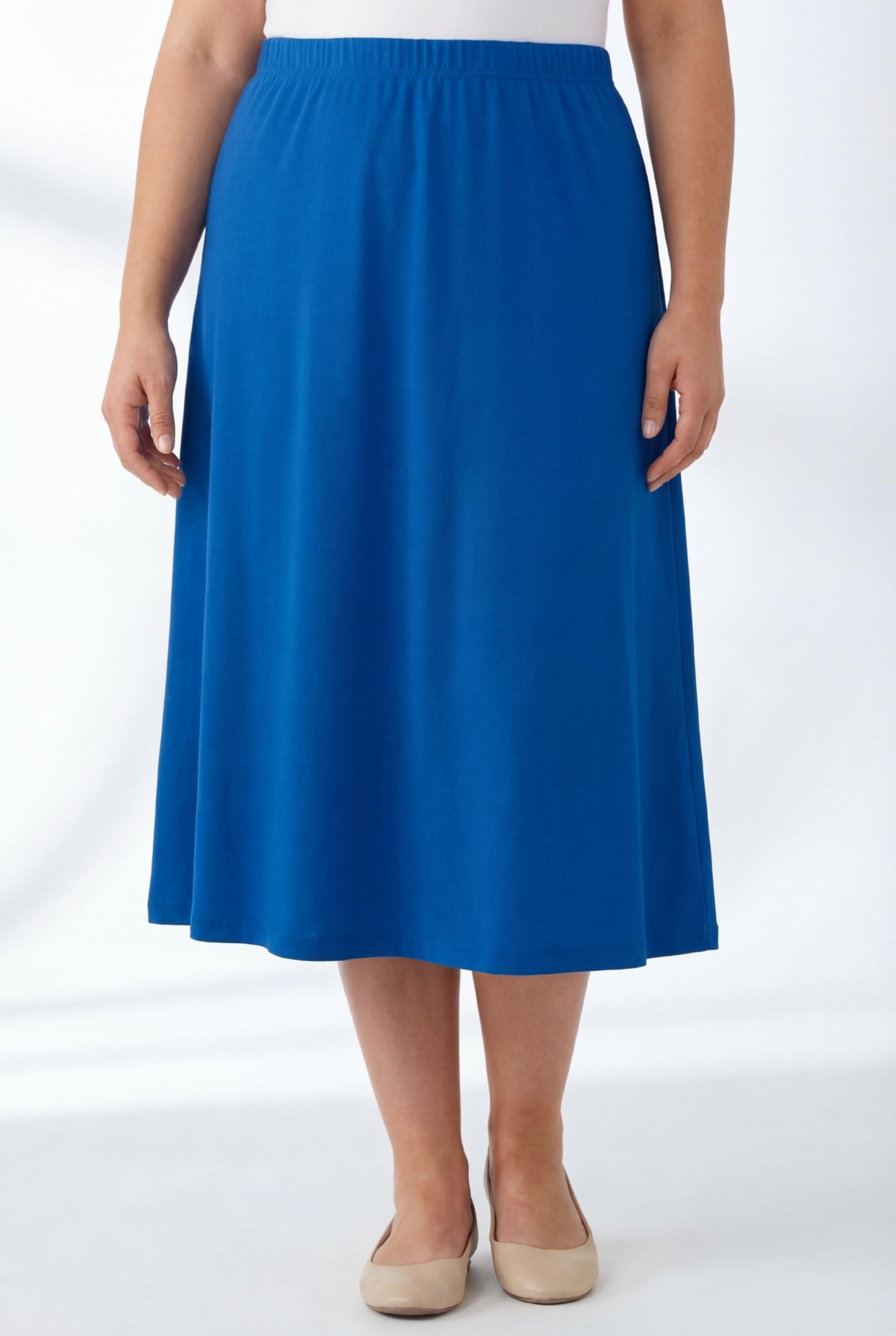 Woman Within Women’s Within 7-Day Knit A-Line Skirt – Deep cobalt Woman Within Women’s Within 7-Day Knit A-Line Skirt – Deep cobalt