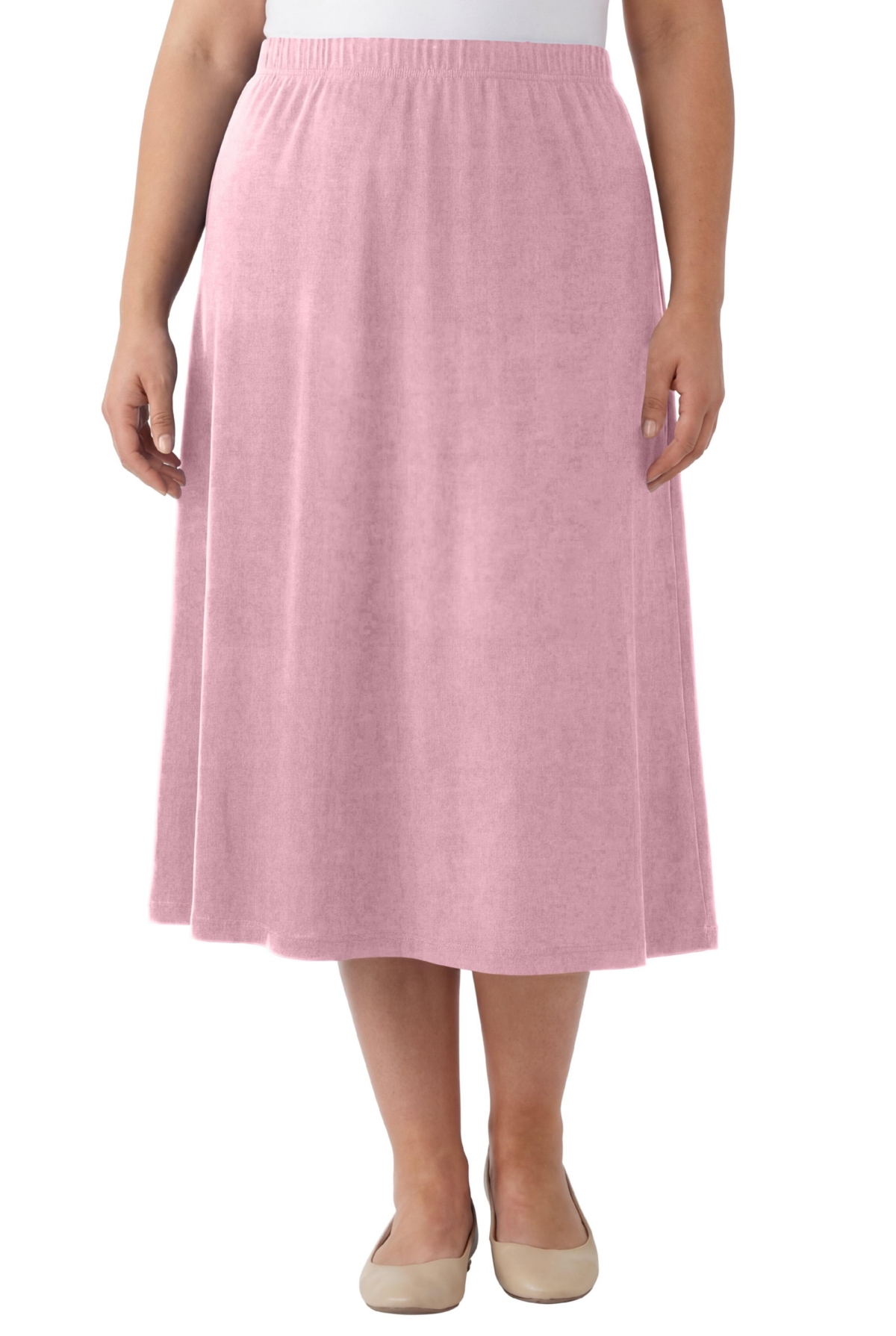 Woman Within Women’s Within 7-Day Knit A-Line Skirt – Dusty pink Woman Within Women’s Within 7-Day Knit A-Line Skirt – Dusty pink