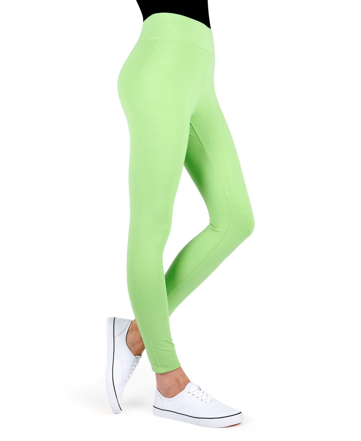 Women’s Basic Cotton Leggings – Jade Lime Women’s Basic Cotton Leggings – Jade Lime