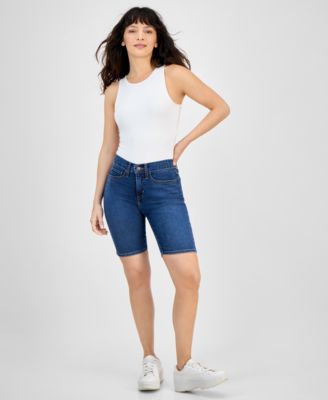 Womens Mid Rise Shaping Bermuda Shorts Womens Mid Rise Shaping Bermuda Shorts
