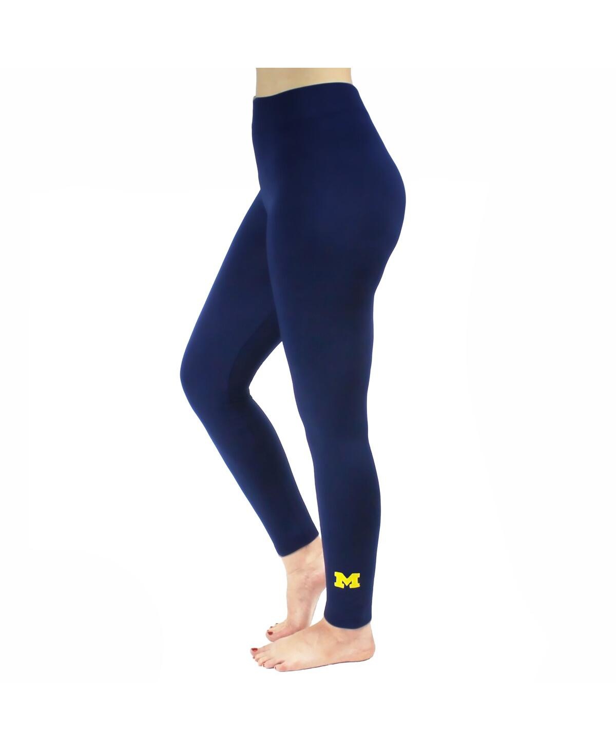 Women’s Navy Michigan Wolverines Fleece Leggings – Navy Women’s Navy Michigan Wolverines Fleece Leggings – Navy