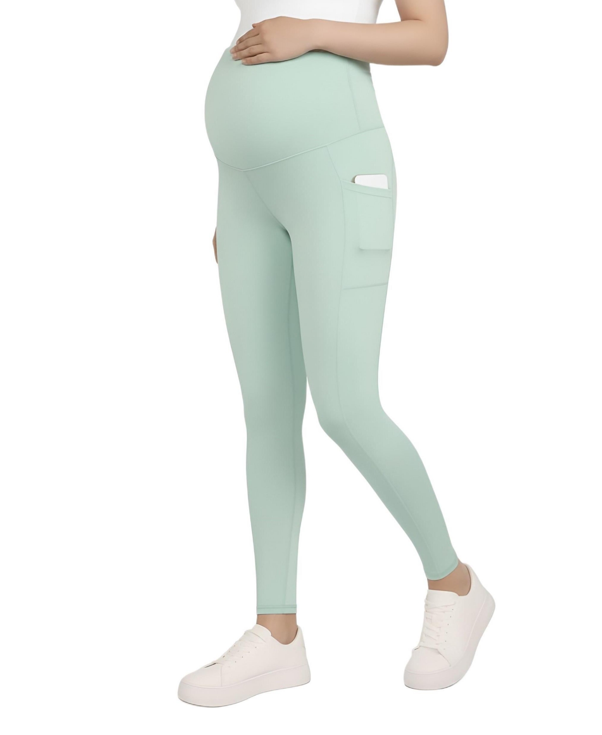 Women’s Over the Belly Side Pocket Active Maternity Leggings – Motherhood Maternity – Whispering blue Women’s Over the Belly Side Pocket Active Maternity Leggings – Motherhood Maternity – Whispering blue