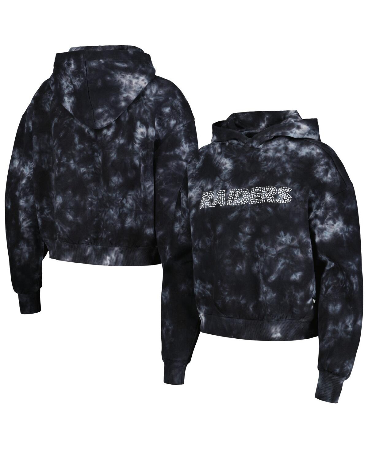 Women’s The Wild Collective Black Las Vegas Raiders Tie-Dye Cropped Pullover Hoodie – Black Women’s The Wild Collective Black Las Vegas Raiders Tie-Dye Cropped Pullover Hoodie – Black