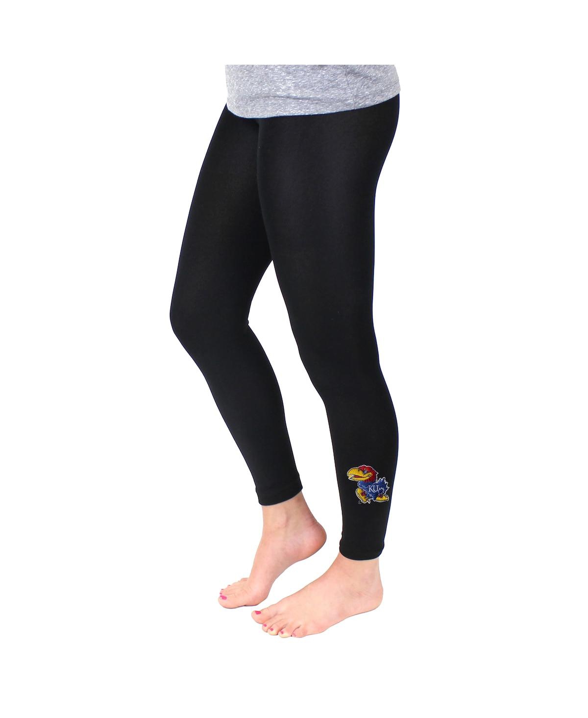 Women’s ZooZatz Black Kansas Jayhawks Fleece Leggings – Black Women’s ZooZatz Black Kansas Jayhawks Fleece Leggings – Black