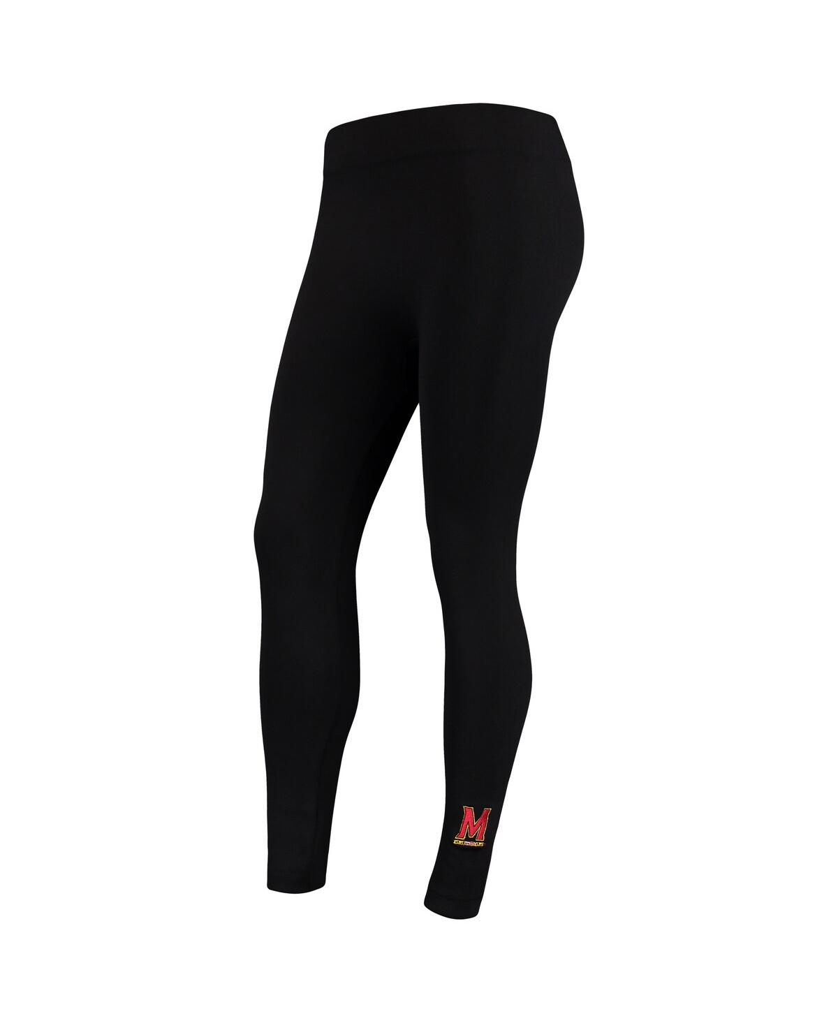Women’s ZooZatz Black Maryland Terrapins Fleece Leggings – Black Women’s ZooZatz Black Maryland Terrapins Fleece Leggings – Black