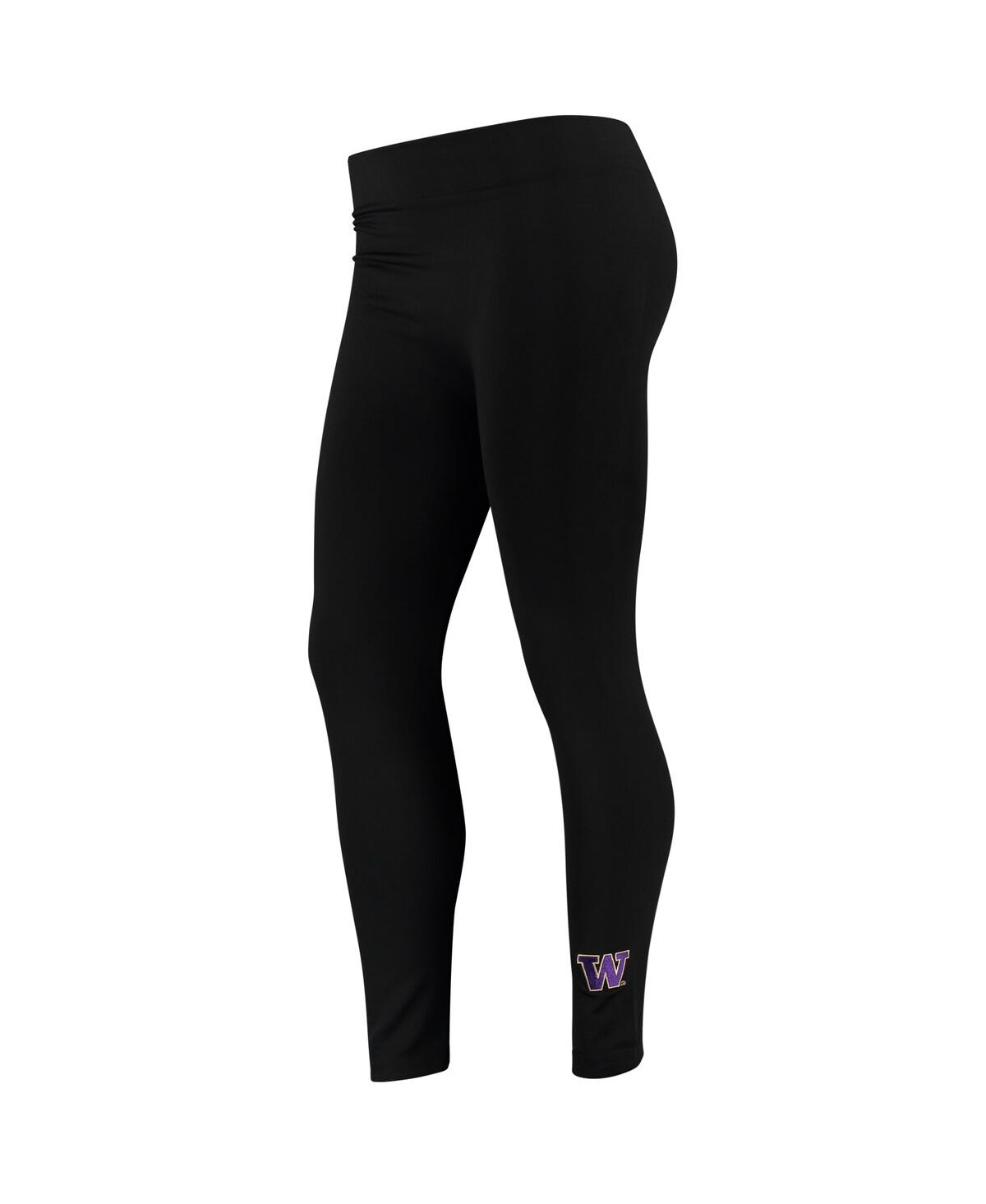 Women’s ZooZatz Black Washington Huskies Fleece Leggings – Black Women’s ZooZatz Black Washington Huskies Fleece Leggings – Black
