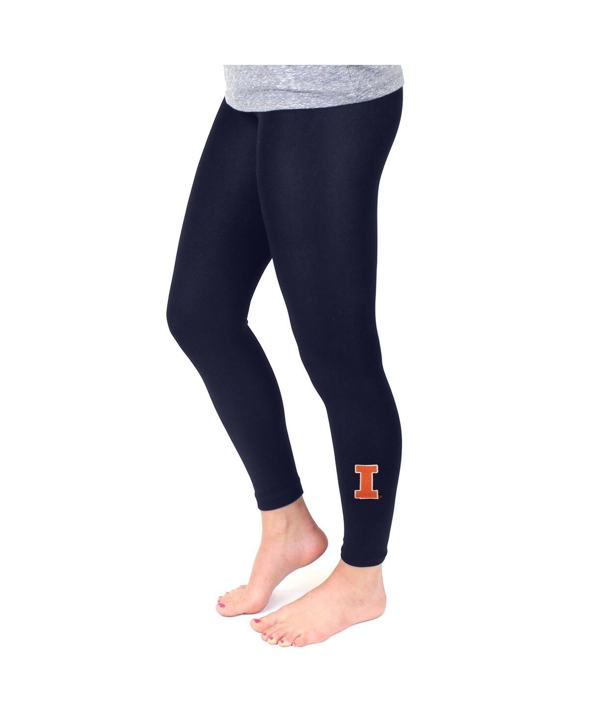 Women’s ZooZatz Navy Illinois Fighting Illini Fleece Leggings – Navy