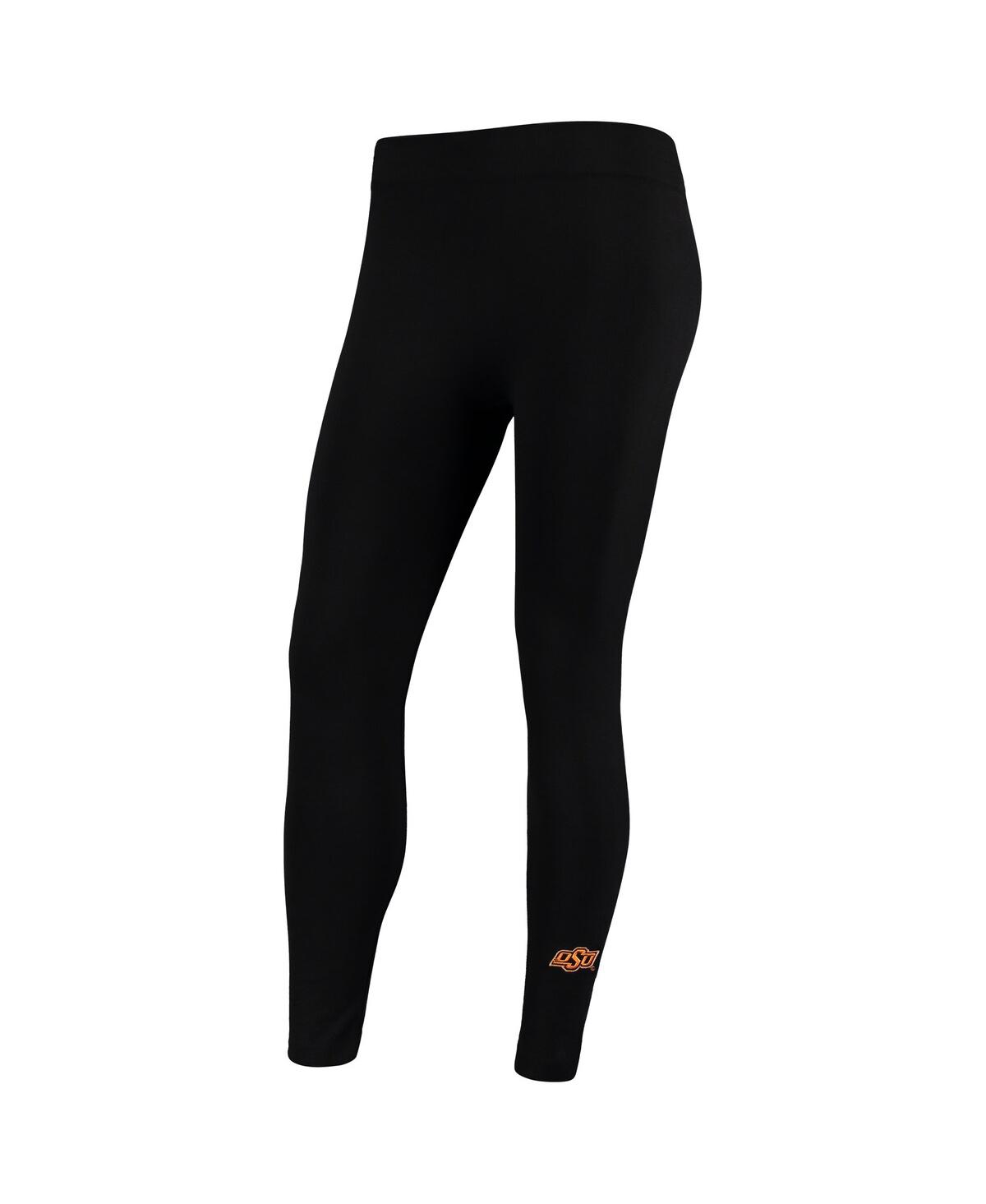 Women’s Zoozatz Black Oklahoma State Cowboys Fleece Leggings – Black