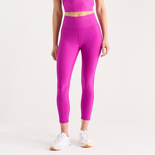 Xersion EverContour+ Womens High Rise 23″ Cropped Legging, Large, Pink Xersion EverContour+ Womens High Rise 23″ Cropped Legging, Large, Pink
