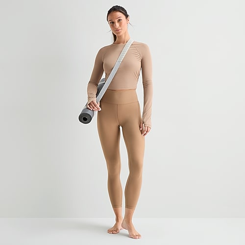Xersion EverContour+ Womens Moisture Wicking High Rise 25″ 7/8 Ankle Legging, X-small, Brown Xersion EverContour+ Womens Moisture Wicking High Rise 25″ 7/8 Ankle Legging, X-small, Brown