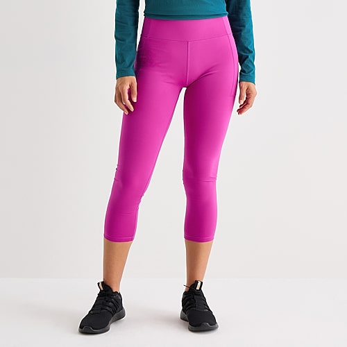 Xersion EverUltra Womens High Rise 23″ Cropped Legging, Large, Pink Xersion EverUltra Womens High Rise 23″ Cropped Legging, Large, Pink