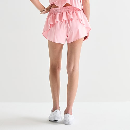 Xersion Ruffle Womens 3 1/2″ Running Short, Large, Pink Xersion Ruffle Womens 3 1/2″ Running Short, Large, Pink