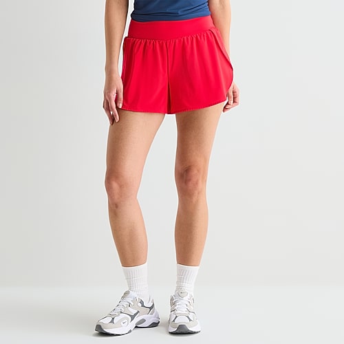 Xersion Womens 3 1/2″ Running Short, Medium, Red