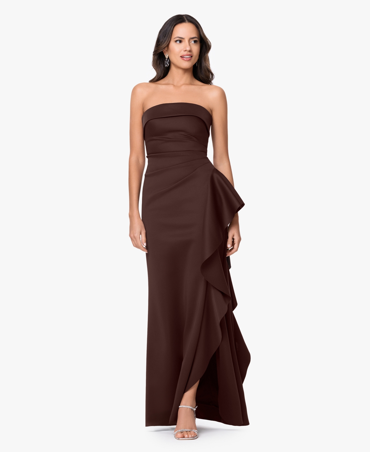 Xscape Women’s Long Dress – Brown Xscape Women’s Long Dress – Brown